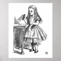 Alice im Wunderland Drink Me Vintager Gothic-Druck