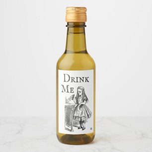 Alice im Wunderland Drink Me Vintages Gastgeschenk Weinetikett