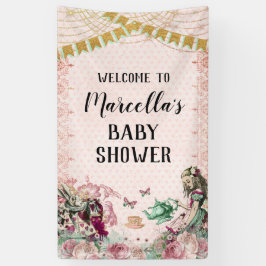 Alice im Wunderland Dusche Blush & Minze Banner