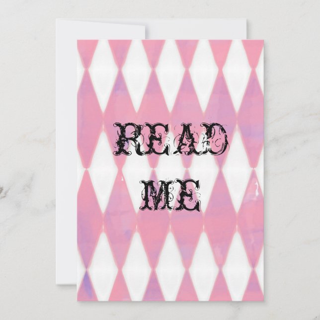 Alice im Wunderland Dusche Einladung (Vorderseite)