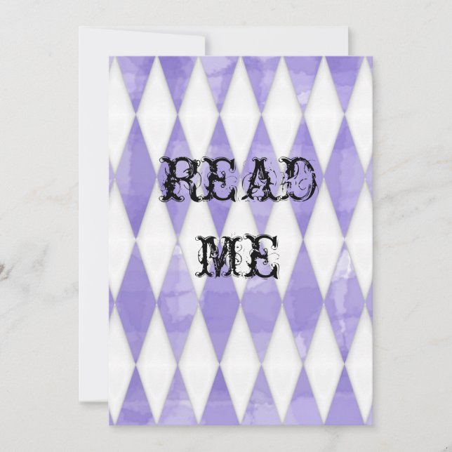 Alice im Wunderland-Dusche laden ein Einladung (Vorderseite)