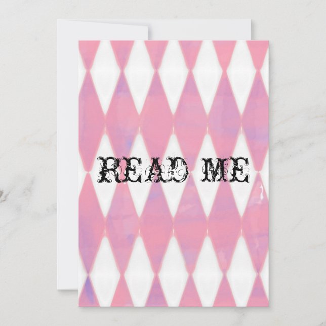 Alice im Wunderland-Duschen-Einladung Einladung (Vorderseite)