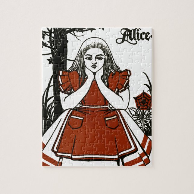 Alice im Wunderland, ein Spiel. Alice Puzzle (Vertikal)
