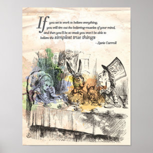 Alice im Wunderland "Einfachste Wahre Dinge" Poster