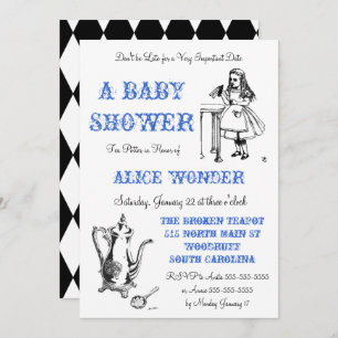 Alice im Wunderland-Einladung Einladung