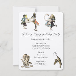 Alice im Wunderland Einladung Geburtstagsparty