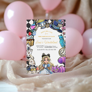 Alice im Wunderland Einladung zum Geburtstag