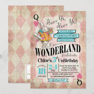 Alice im Wunderland Einladungen zum Geburtstag