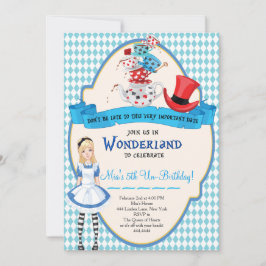 Alice im Wunderland Einladungen zum Geburtstag