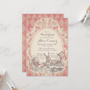 Alice im Wunderland-Einladungen zur Babyparty Ro Einladung
