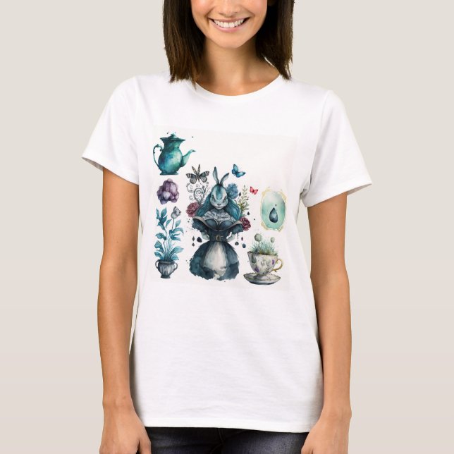 Alice im Wunderland Ephemera T-Shirt (Vorderseite)