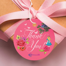 Alice im Wunderland Fairytale Floral Vielen Dank Geschenkanhänger