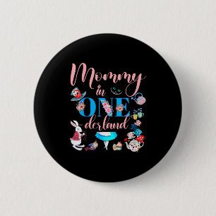 Alice im Wunderland Familie Mama des Geburtstagski Button