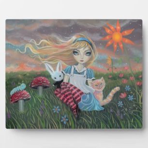 Alice im Wunderland Fantasy Art Foto-Plakette Fotoplatte