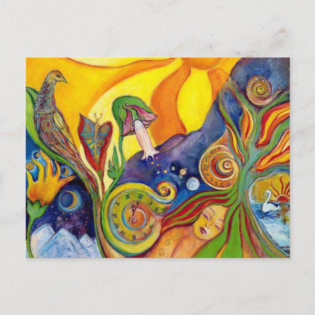 Alice im Wunderland Fantasy Fairy Sunshine Dream Postkarte (Vorderseite)