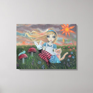 Alice im Wunderland Fantasy Fairytale Art Leinwand