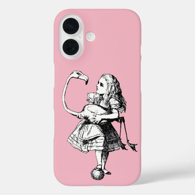Alice im Wunderland Flamingo Case-Mate iPhone Hülle (Rückseite)
