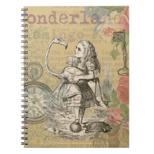 Alice im Wunderland Flamingo Klassiker Notizblock