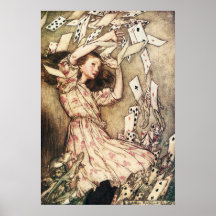 Alice im Wunderland Fliegenkartenplakat