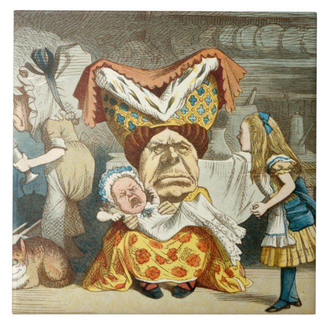 Alice im Wunderland  Fliese (Vorderseite)