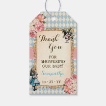 Alice im Wunderland Florale Babyparty Geschenkanhä