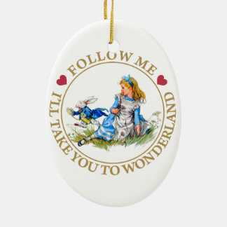 Alice im Wunderland - Follow-me Keramik Ornament