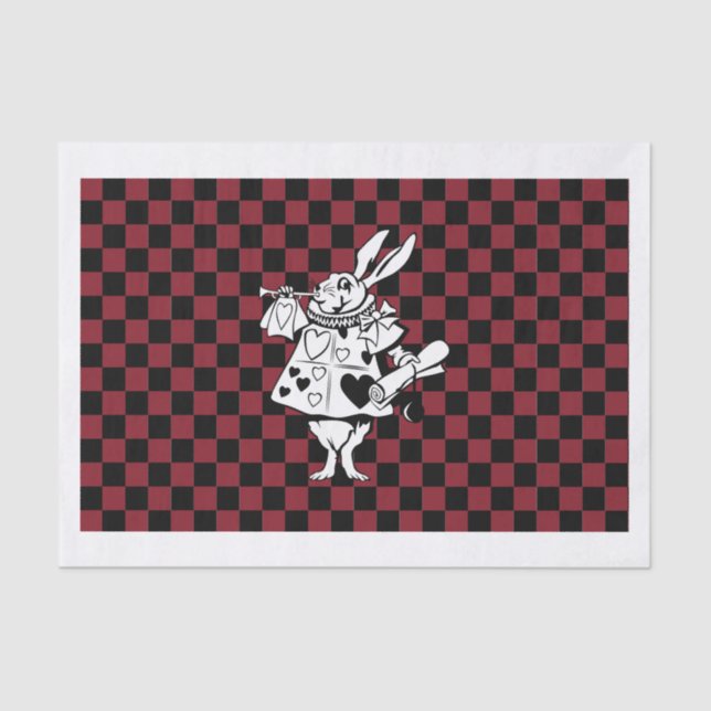 Alice im Wunderland für benutzerdefinierter Text W Seidenpapier (Vorderseite)