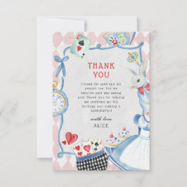 Alice im Wunderland Geburtstag Dankeskarte