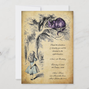 Alice im Wunderland Geburtstag Nicht-Geburtstag Einladung