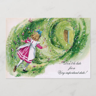 Alice im Wunderland Geburtstag nicht zu spät Einladung