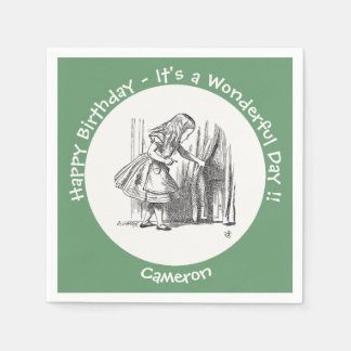 Alice im Wunderland Geburtstag oder andere Party-V Serviette