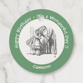 Alice im Wunderland Geburtstag oder sonstige Party Geschenkanhänger