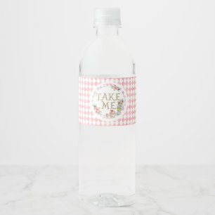 Alice im Wunderland Geburtstag Wasserflasche Wasserflaschenetikett