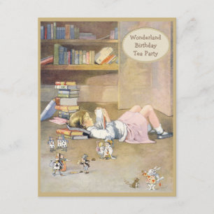 Alice im Wunderland Geburtstags-Tee-Party Einladung