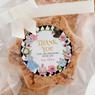 Alice im Wunderland Geburtstagsaufkleber Runder Aufkleber