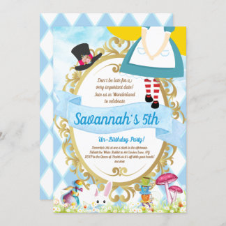 Alice im Wunderland Geburtstagspartei Einladung