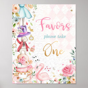 Alice im Wunderland Geburtstagspartei Gönnerzeiche Poster