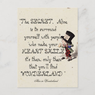 Alice im Wunderland - Geheimnis, um Wonderland zu  Postkarte