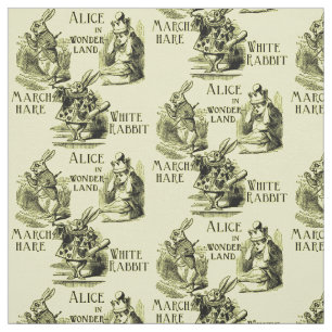 Alice im Wunderland-gelbes Gewebe Stoff