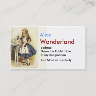 Alice im Wunderland-Geschäfts-Karte Visitenkarte