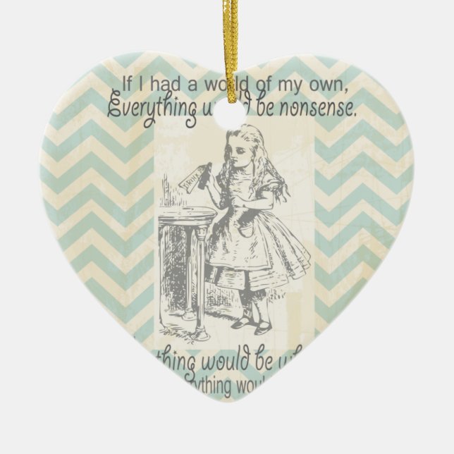Alice im Wunderland-Geschenke Keramikornament (Vorne)