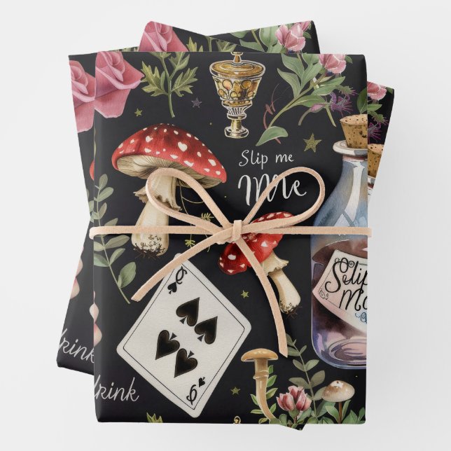 Alice im Wunderland Geschenkpapier Set (Beispiel)