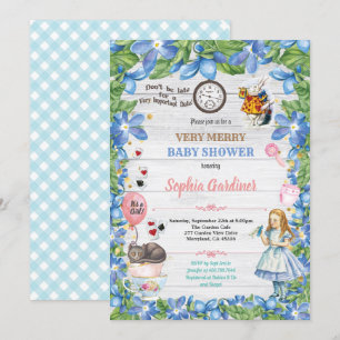 Alice im Wunderland Girl Dusche Einladung