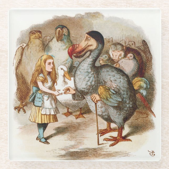 Alice im Wunderland Glasuntersetzer (Vorderseite)