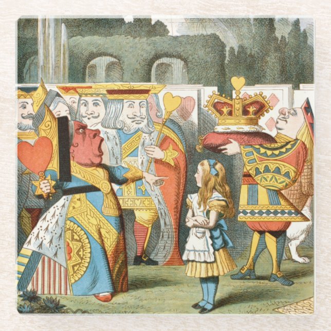 Alice im Wunderland Glasuntersetzer (Vorderseite)