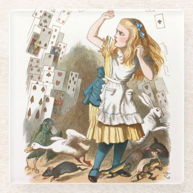 Alice im Wunderland Glasuntersetzer (Vorderseite)