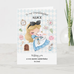 Alice im Wunderland Glückwunschkarte zum Un-Geburt Karte