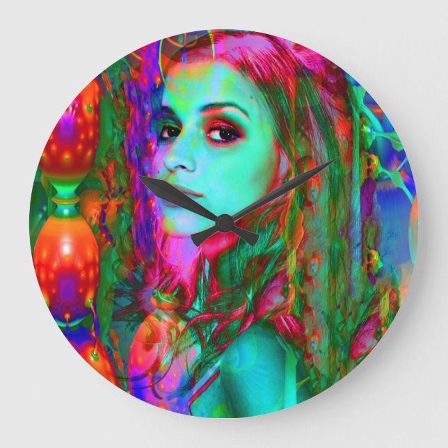 Alice im Wunderland Große Wanduhr (Vorderseite)