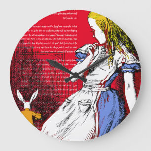 Alice im Wunderland Große Wanduhr