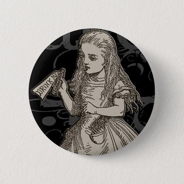 Alice im Wunderland Grunge Button (Vorderseite)